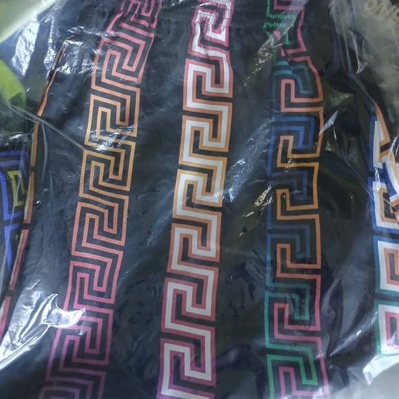 Versace Multicolor Geometric Pattern Shorts - Picture 2 of 5